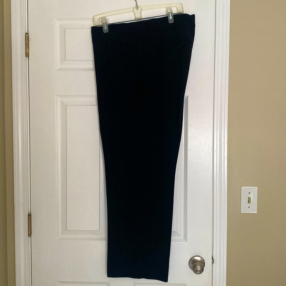 Briggs black knit trousers with stretchy waist band, Sz 18W, EUC